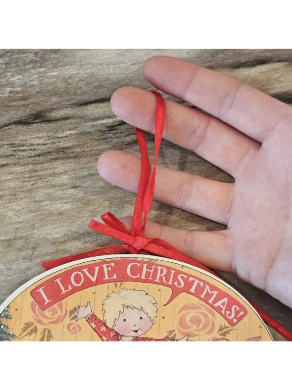 Vintage Mary Engelbreit “I Love Christmas” Ornament